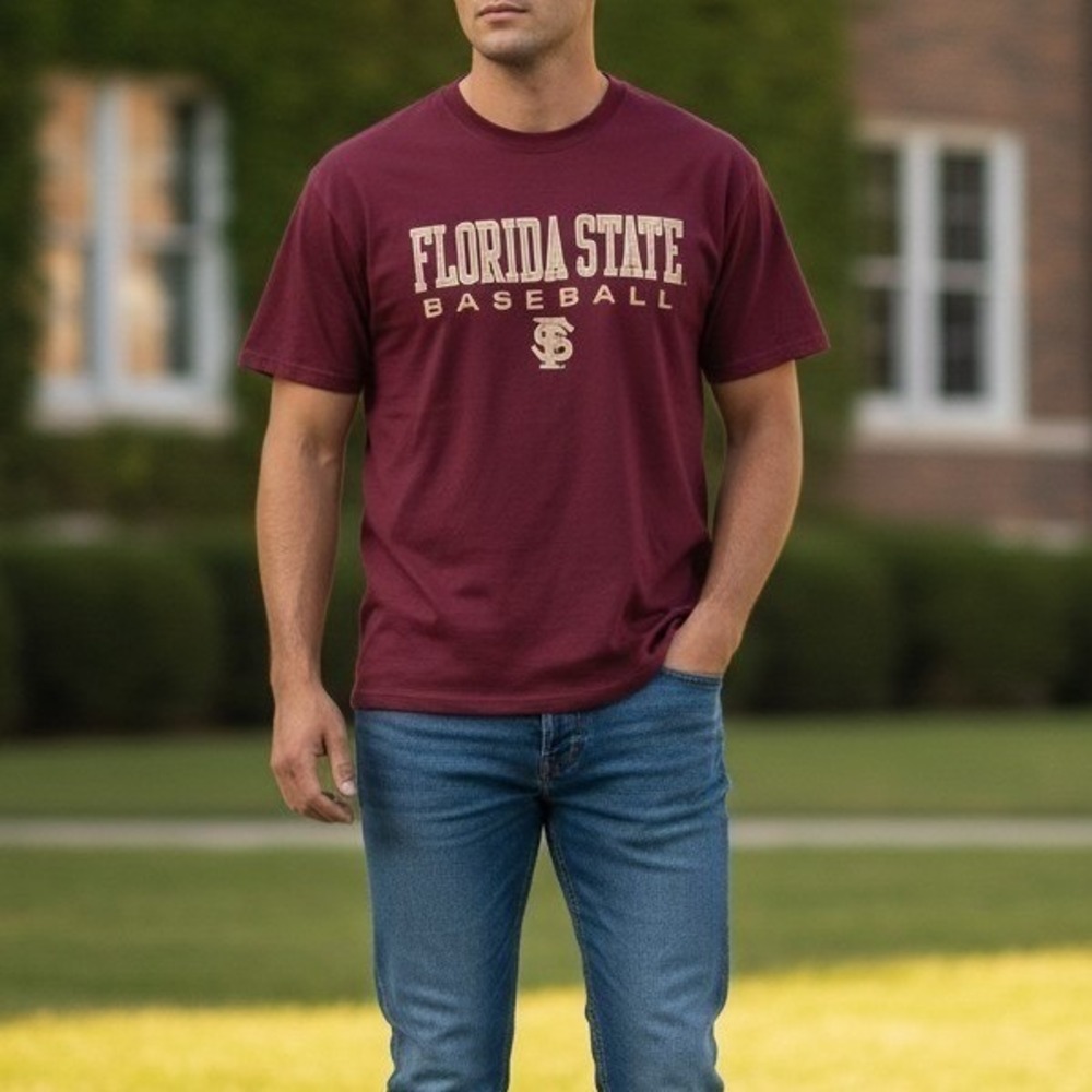 Fanatics‎ Florida State Baseball Mens L Garnet Collegiate Graphic T-Shirt Sports